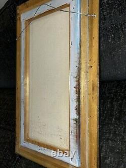 12 X 24 Vintage W. Riley Tropical Tequila Sunrise Oil Painting
