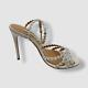 $1395 Aquazzura Women's White Tequila Crystal Ankle Strap Sandal Shoes Size 38.5