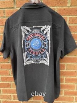 $145 Tommy Bahama Mens Tequila Reserve Hawaiian Aloha Black Silk Camp Shirt XL