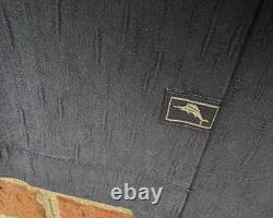 $145 Tommy Bahama Mens Tequila Reserve Hawaiian Aloha Black Silk Camp Shirt XL