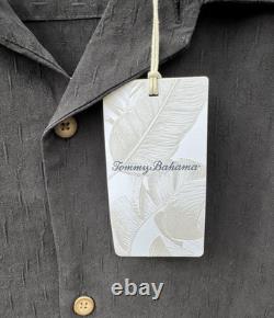 $145 Tommy Bahama Mens Tequila Reserve Hawaiian Aloha Black Silk Camp Shirt XL