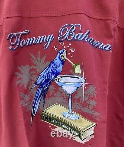 $148 Tommy Bahama Mens'tequila Mocking Parrot' Hawaiian Silk Camp Shirt L Large
