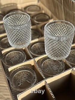 1800 Mexican Tequila liquor Drinking Glass Cristalino (36 Glasses Lot -New!)