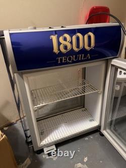 1800 Tequila Countertop Glass Door Merchandising Refrigerator Blue Cooler