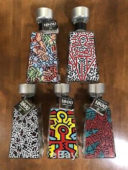 1800 Tequila Essential Artist Series Keith Haring 5 BOTTLE LOT Empty