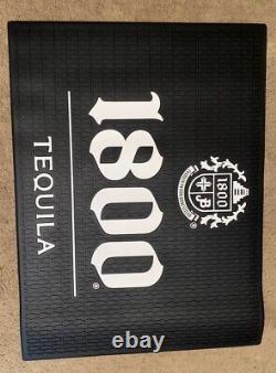 1800 Tequila Rubber Floor Mat Black White Man Cave Bar Garage Tailgate Gift NWOT
