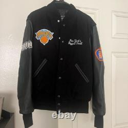 1800 Tequila x NTWRK x NY Nico Knicks Wool and Leather Jacket