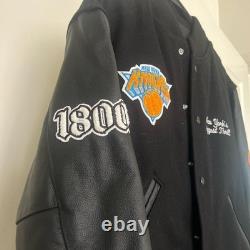 1800 Tequila x NTWRK x NY Nico Knicks Wool and Leather Jacket