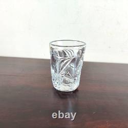 1920s Vintage Tequila Shot Clear Glass Tumbler Belgium Barware Collectible GT12