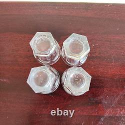 1930s Vintage Tequila Shot Clear Glass Tumbler Old Barware Collectible 4Pcs GT28
