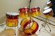 1970's Ludwig Vistalite Tequila Sunrise 9 Piece Clear Acrylic Drums Rare Vintage