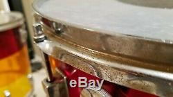 1970's LUDWIG Vistalite Tequila Sunrise 9 Piece Clear Acrylic Drums Rare Vintage
