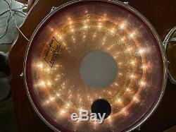 1970's LUDWIG Vistalite Tivoli Drum Rack Tom Tequila Sunrise 14 X 10
