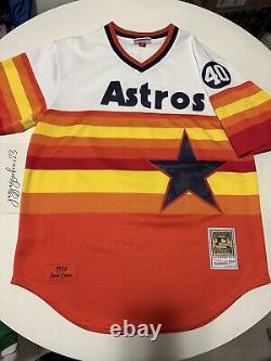 1975 Mitchell & Ness Houston Astros Jose Cruz jersey sz 44 Large Tequila Sunrise