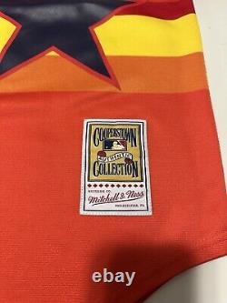 1975 Mitchell & Ness Houston Astros Jose Cruz jersey sz 44 Large Tequila Sunrise