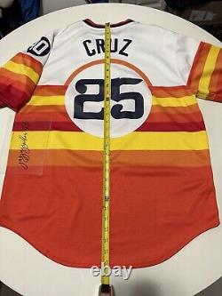 1975 Mitchell & Ness Houston Astros Jose Cruz jersey sz 44 Large Tequila Sunrise