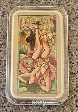 1 Oz. 999 Pure Silver Hayleybug Echo Chernik Tequila Cthulhu Colorized Art Bar