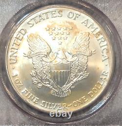2006 PCGS MS66 Monster Rainbow Toned Silver Eagle One Oz Tequila Sunrise Colors