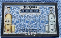 2011 Jose Cuervo TRADICIONAL Mirror Sign Reposado Silver Tequila SKULLS