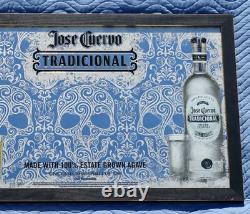 2011 Jose Cuervo TRADICIONAL Mirror Sign Reposado Silver Tequila SKULLS