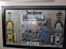 2011 Jose Cuervo TRADICIONAL Mirror Sign Reposado Silver Tequila SKULLS