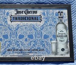 2011 Jose Cuervo TRADICIONAL Mirror Sign Reposado Silver Tequila SKULLS