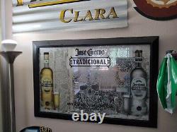 2011 Jose Cuervo TRADICIONAL Mirror Sign Reposado Silver Tequila SKULLS