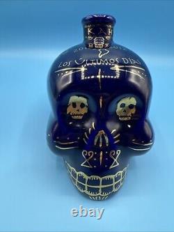 2012 Kah Tequila 10,291/18,000 Los Ultimos Dias Purple/gold Empty Skull Bottle