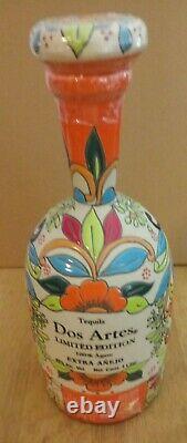 2018 Dos Artes Limited Edition Tequila Bottle Decanter Day Of Dead Ceramic Empty