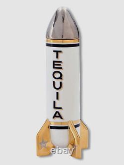 $225 Jonathan Adler Tequila Rocket Porcelain Embellished 16K Gold Decanter