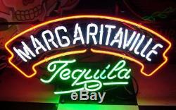 24x20Margaritaville Tequila Neon Sign Light Handcraft Visual Artwork Hanging