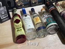 (26) Tequila & Rum Bottles EMPTY 750ml RANDOM Bulk LOT? Pics & Details