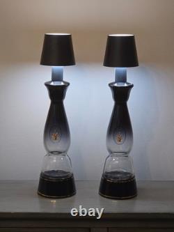 2 Clase Azul Gold Tequila Bottle Touch Wireless Lamps Multi-color 3 white modes