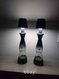 2 Clase Azul Gold Tequila Bottle Touch Wireless Lamps Multi-color 3 white modes