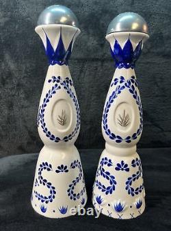 2 Clase Azul Reposao Tequila Bottle Hand Painted Signed EMPTY DECANTER 750ML XXX