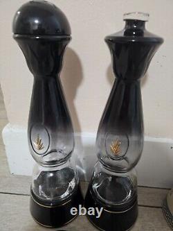 2 EMPTY Tequila bottle Clase Azul GOLD bottle 750 ML black clear bottle