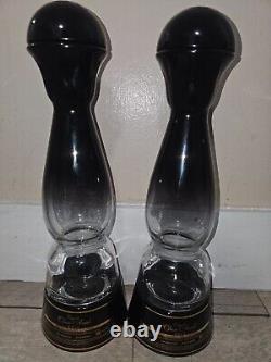 2 EMPTY Tequila bottle Clase Azul GOLD bottle 750 ML black clear bottle