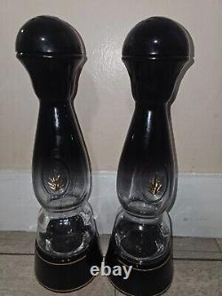 2 EMPTY Tequila bottle Clase Azul GOLD bottle 750 ML black clear bottle
