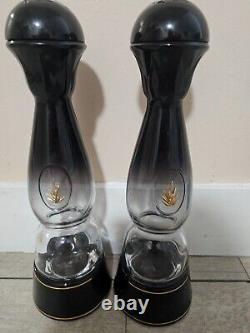 2 EMPTY Tequila bottle Clase Azul GOLD bottle 750 ML black clear bottle