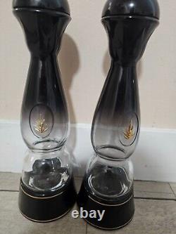 2 EMPTY Tequila bottle Clase Azul GOLD bottle 750 ML black clear bottle