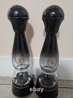 2 EMPTY Tequila bottle Clase Azul GOLD bottle 750 ML black clear bottle