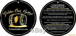 2 Liter Golden Oak Barrel for Whiskey, Wine, Rum, Bourbon, Tequila and Beer B