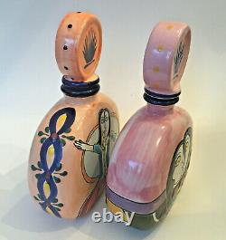 2 Los Azulejos Mendez Torrez Picasso Masterpiece Tequila Bottles Pottery (empty)