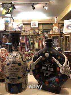 2 Tequila Dos Artes Extra Anejo limited Edition Dia De Los Muertos Empty