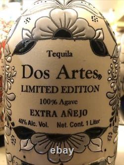 2 Tequila Dos Artes Extra Anejo limited Edition Dia De Los Muertos Empty