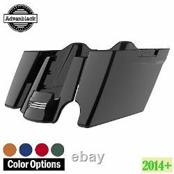 2 into 1 Stretched Saddlebags Extended Bag Rear Fender For 2014+ Harley Touring