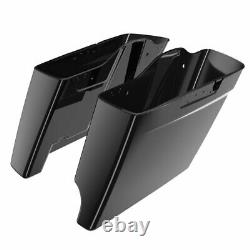 2 into 1 Stretched Saddlebags Extended Bag Rear Fender For 2014+ Harley Touring