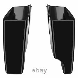 2 into 1 Stretched Saddlebags Extended Bag Rear Fender For 2014+ Harley Touring