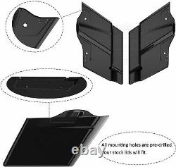 2 into 1 Stretched Saddlebags Extended Bag Rear Fender For 2014+ Harley Touring