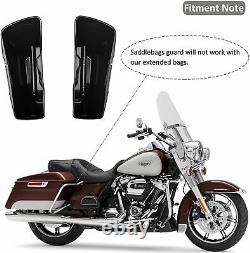 2 into 1 Stretched Saddlebags Extended Bag Rear Fender For 2014+ Harley Touring